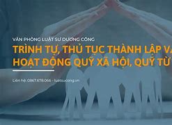 Thủ Tục Thành Lập Quỹ Từ Thiện